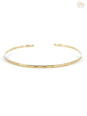 Handmade Hammered Cuff Bracelet 14K Gold Filled Stacking